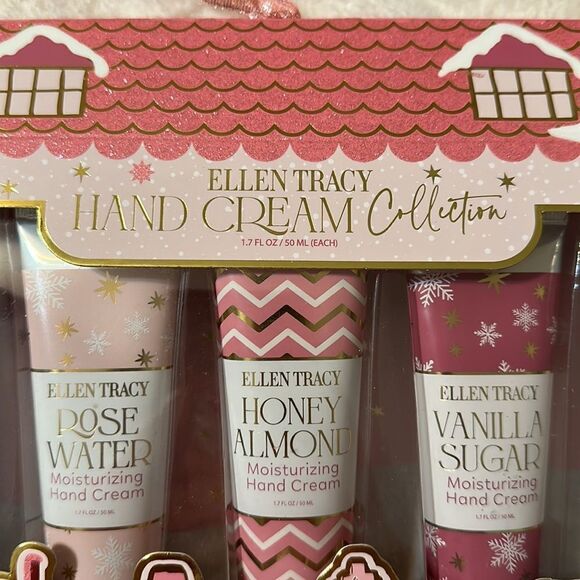 Ellen Tracy Pink Gingerbread House Gift-able Hand Cream Set of 5 - Picture 12 of 12